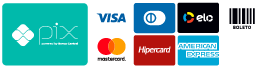 Types of payment: MasterCard, Visa or Boleto